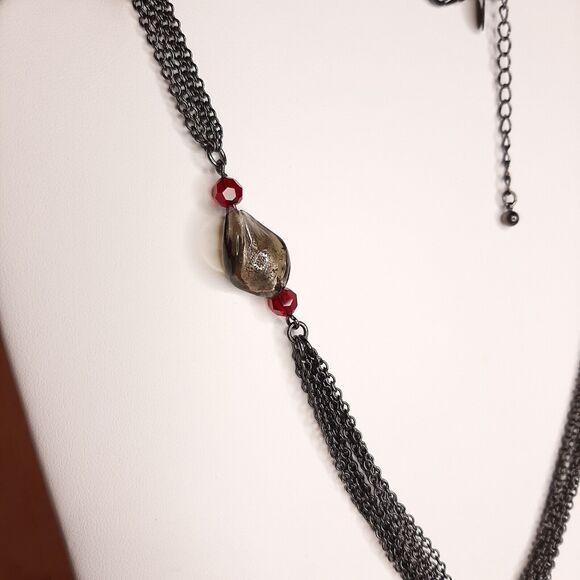 Lia Sophia "Flamenco" Y-Drop Necklace Pearl & Glass 26-29" - Picture 8 of 8